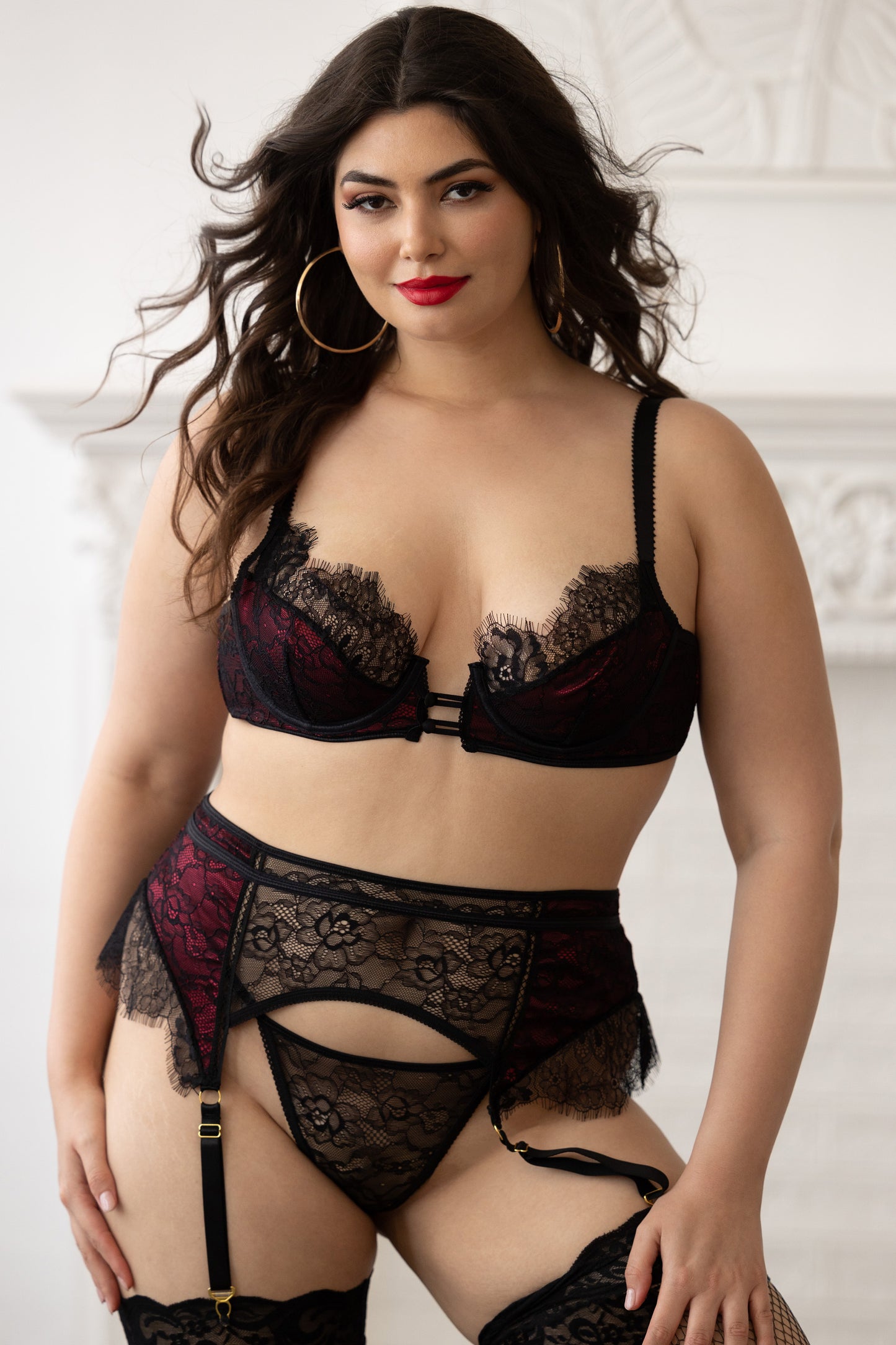 Señorita Bra, Garter Belt, & Panty - Curvy
